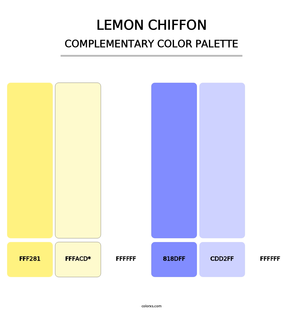 Lemon Chiffon - Complementary Color Palette
