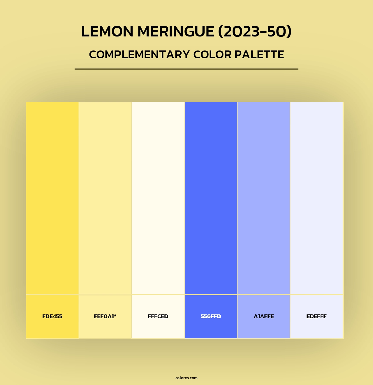 Lemon Meringue (2023-50) - Complementary Color Palette