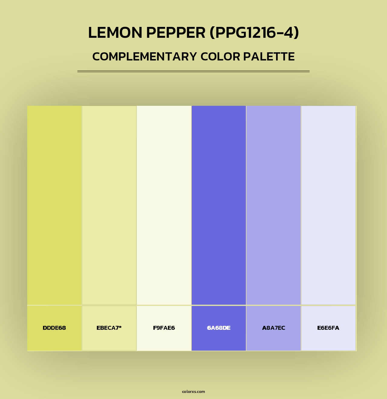 Lemon Pepper (PPG1216-4) - Complementary Color Palette