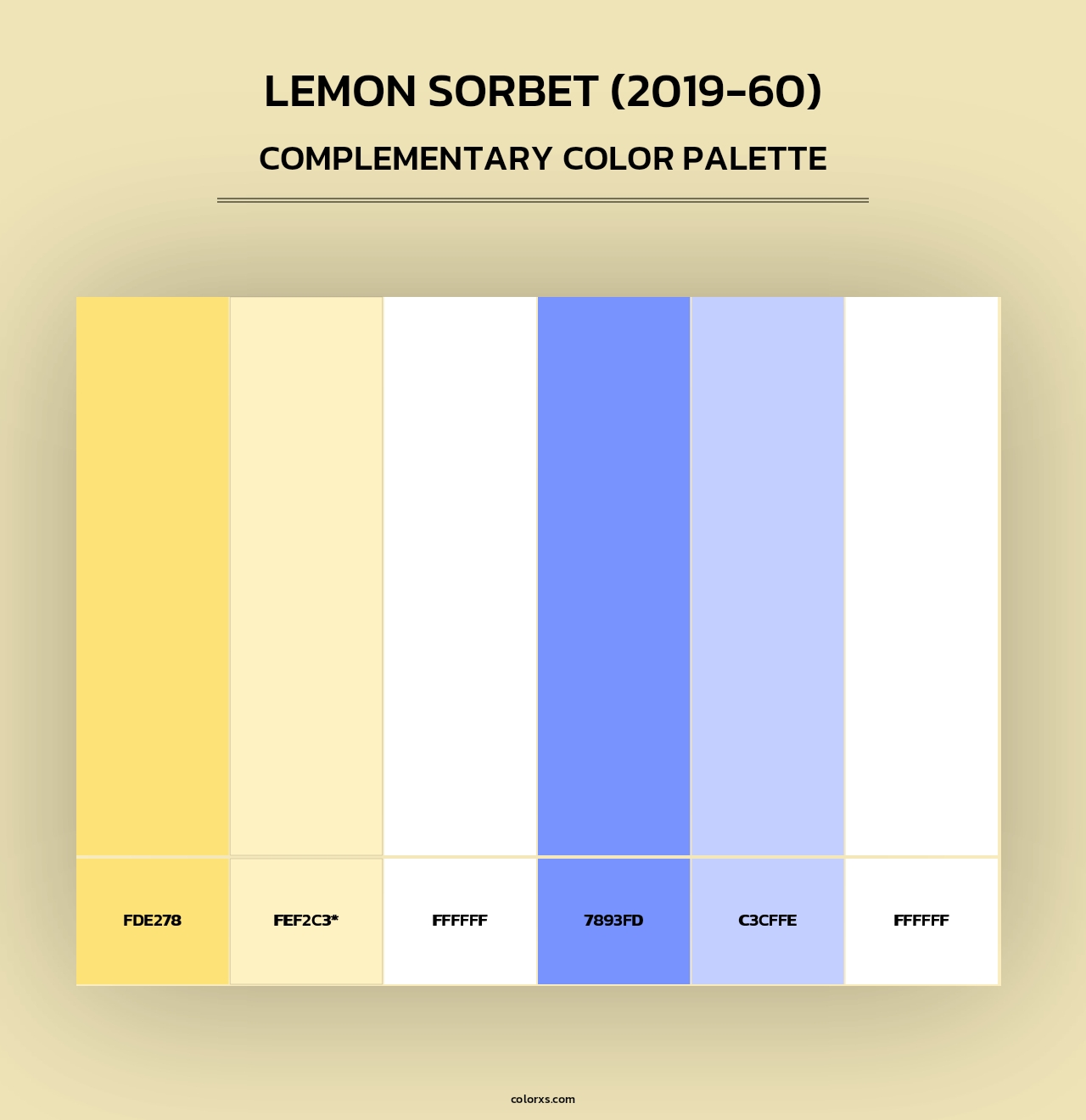 Lemon Sorbet (2019-60) - Complementary Color Palette
