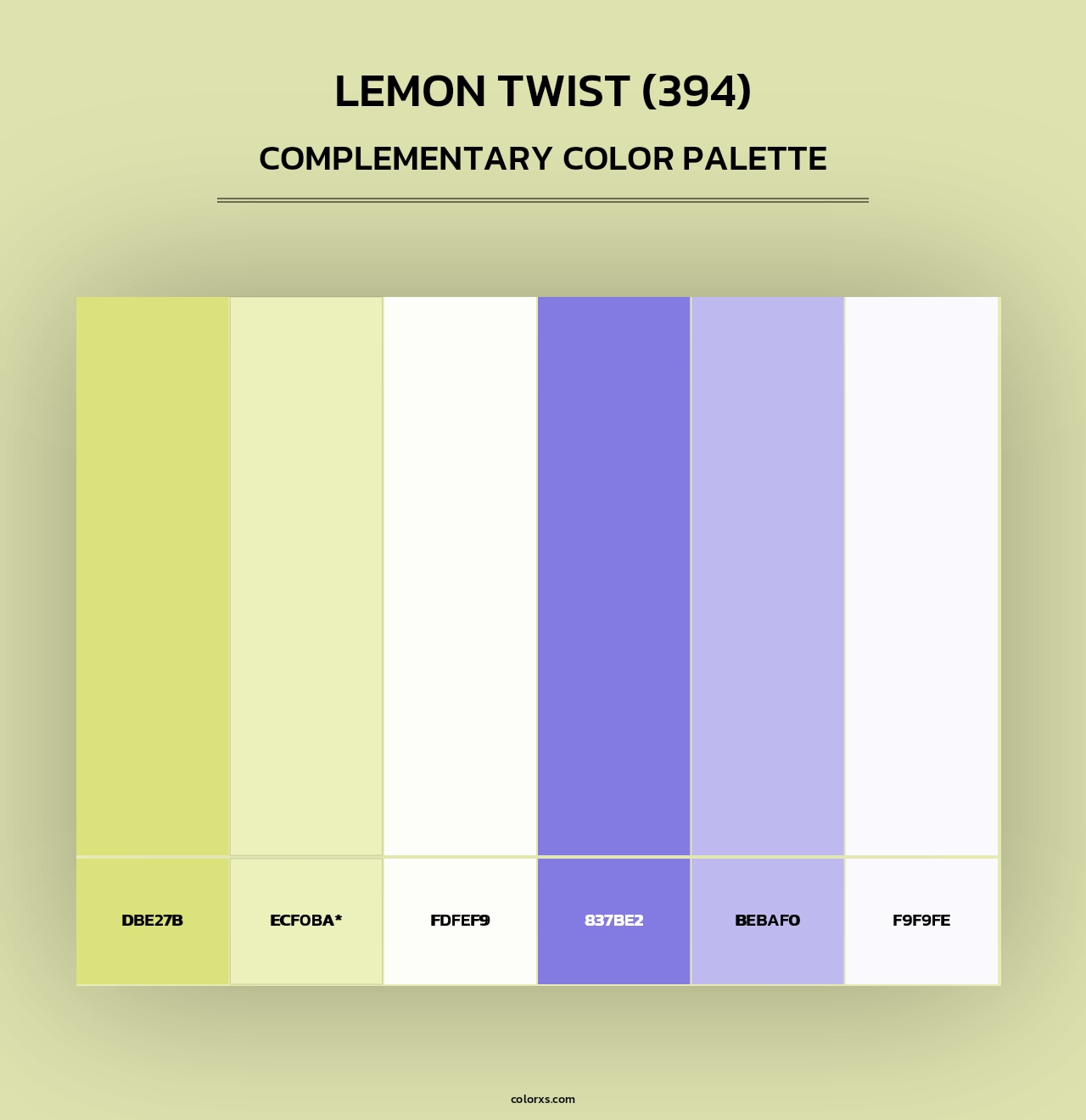 Lemon Twist (394) - Complementary Color Palette