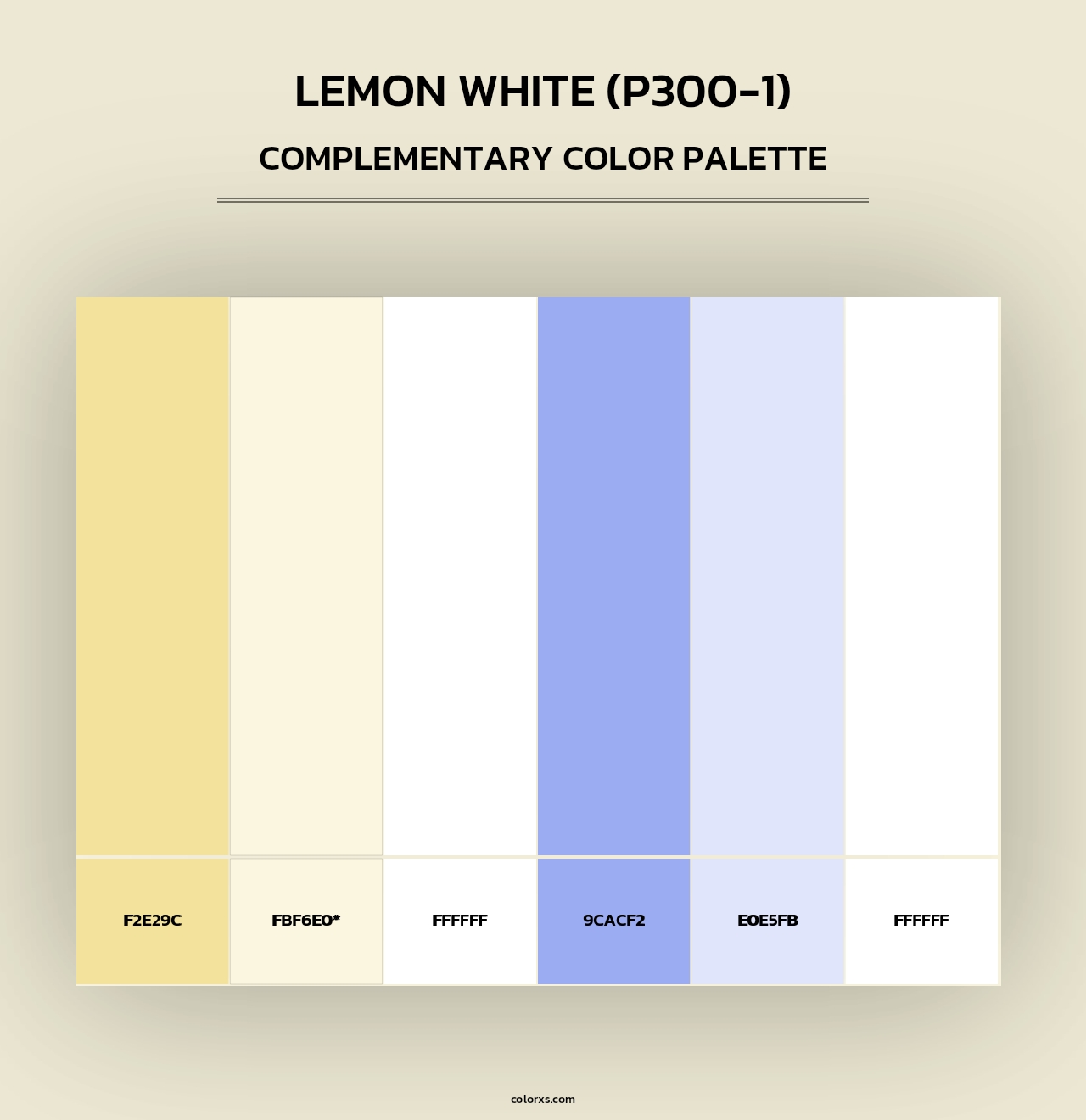 Lemon White (P300-1) - Complementary Color Palette