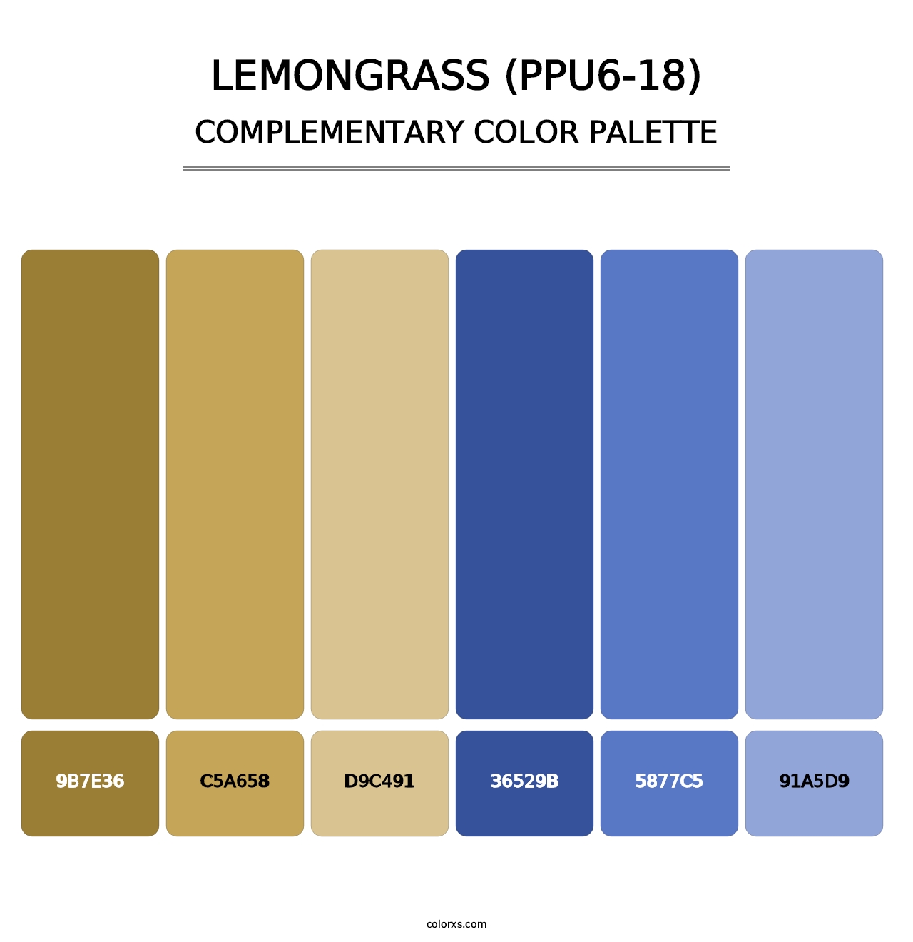 Lemongrass (PPU6-18) - Complementary Color Palette