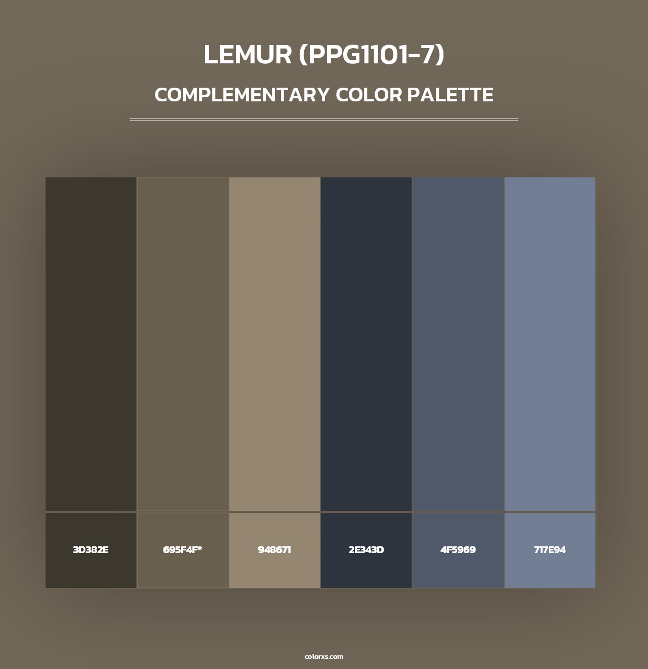 Lemur (PPG1101-7) - Complementary Color Palette