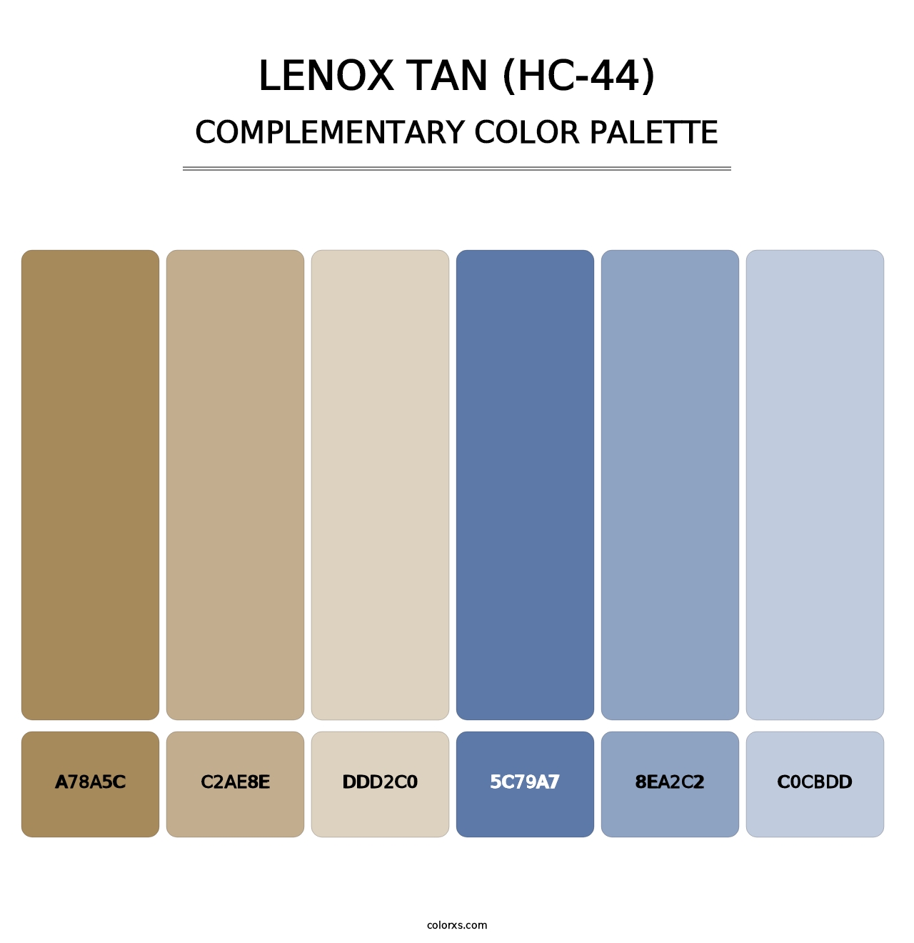 Lenox Tan (HC-44) - Complementary Color Palette