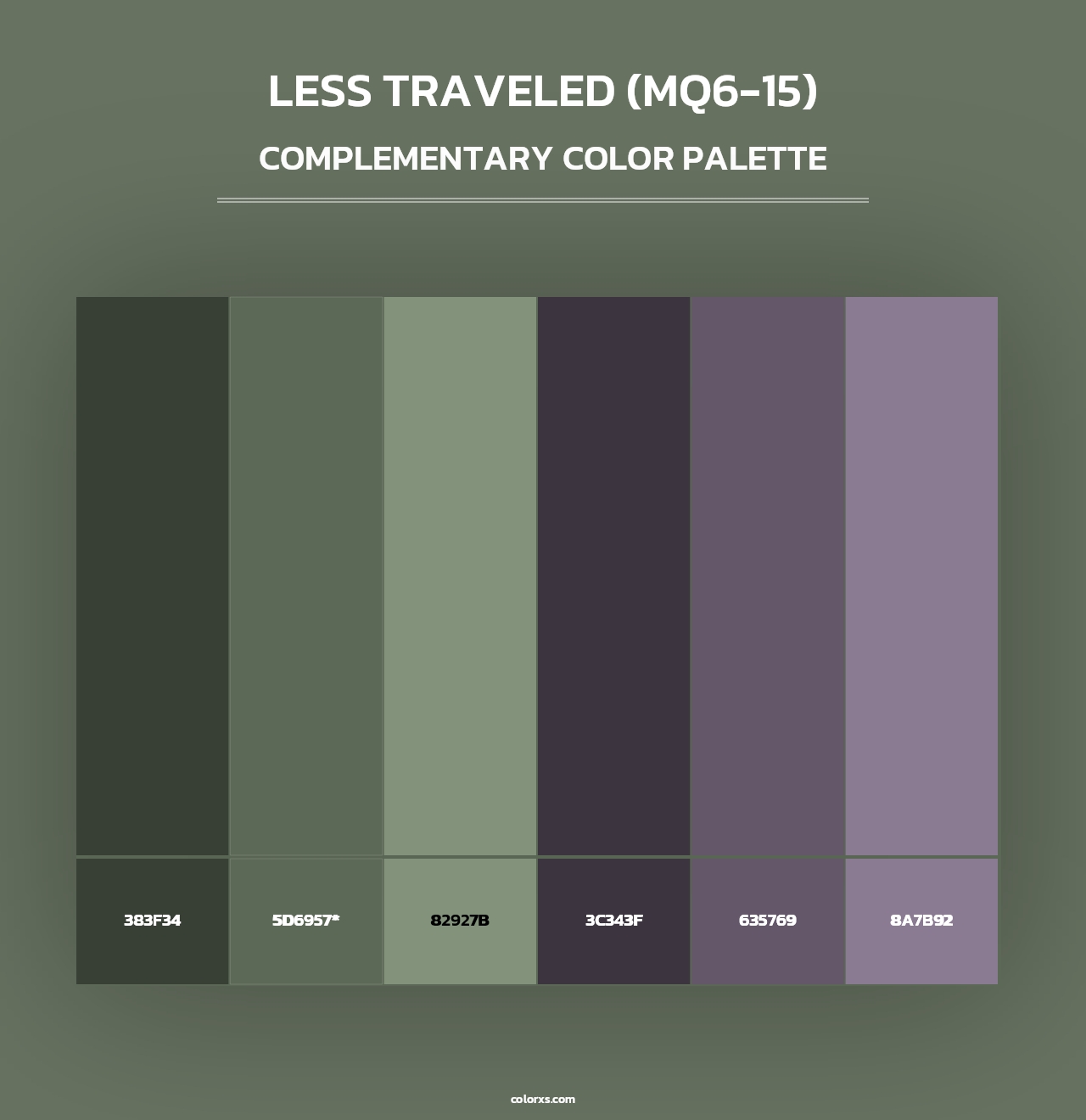 Less Traveled (MQ6-15) - Complementary Color Palette