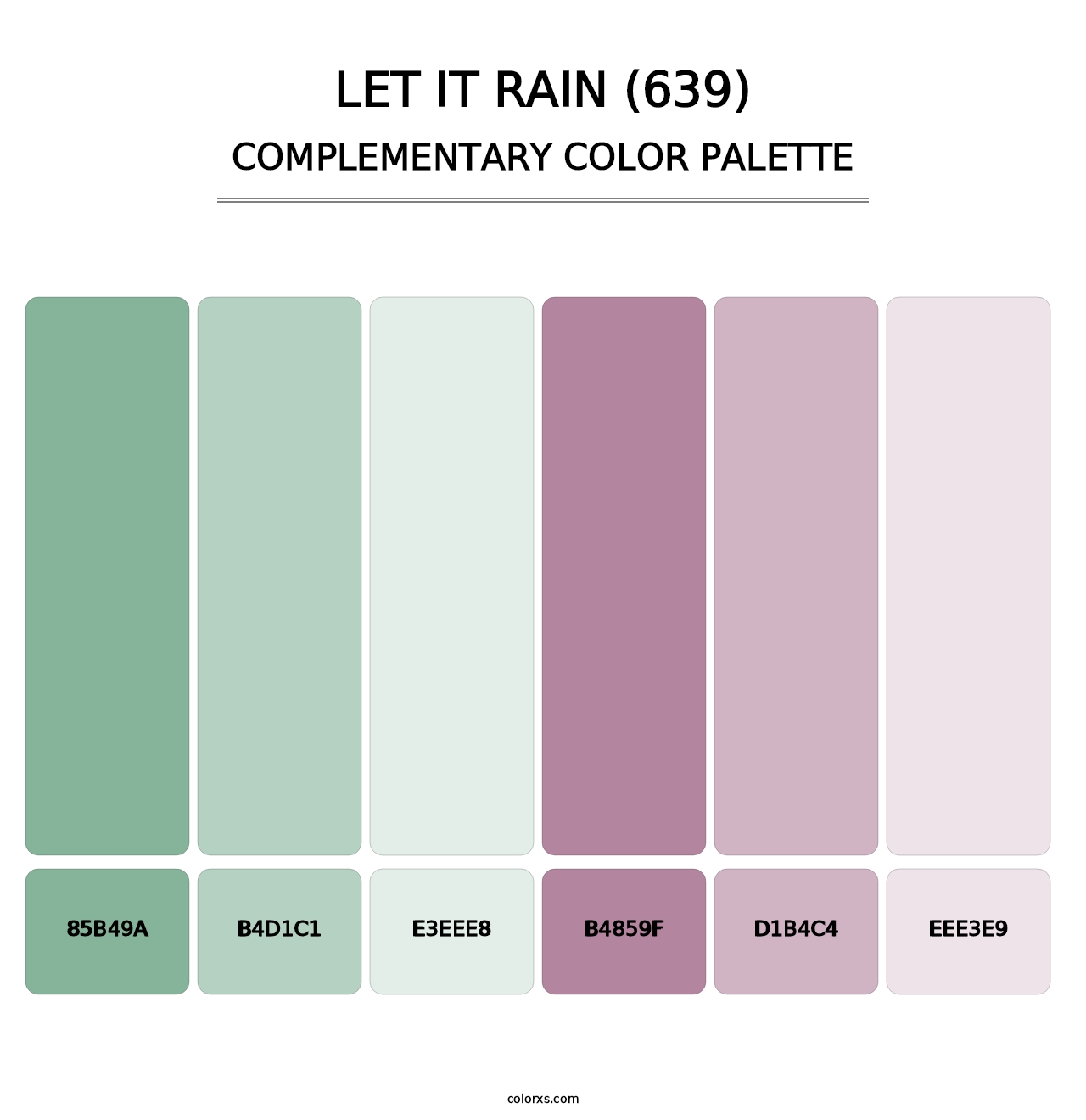 Let It Rain (639) - Complementary Color Palette