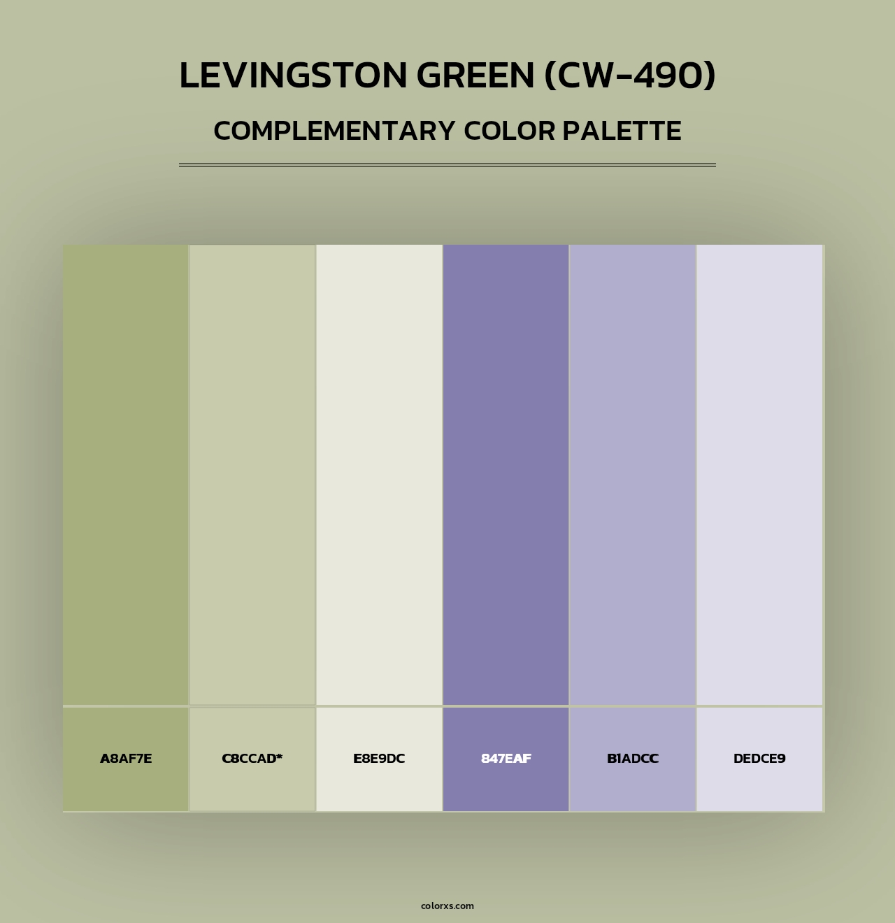 Levingston Green (CW-490) - Complementary Color Palette