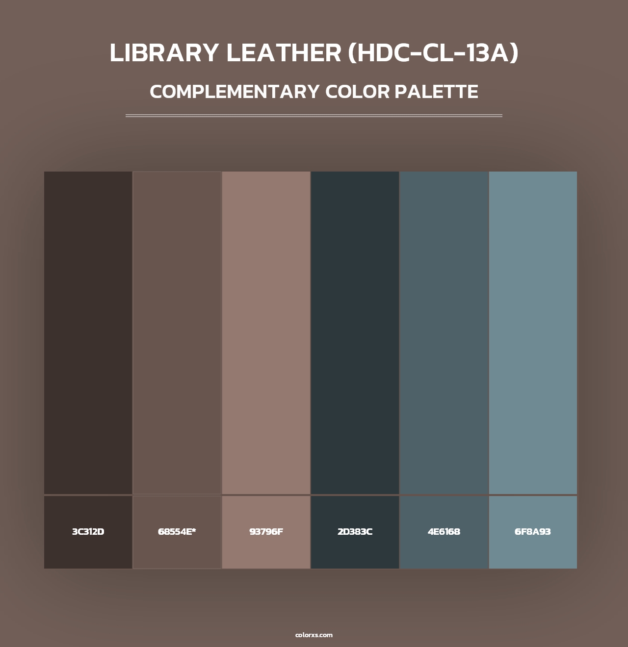 Library Leather (HDC-CL-13A) - Complementary Color Palette