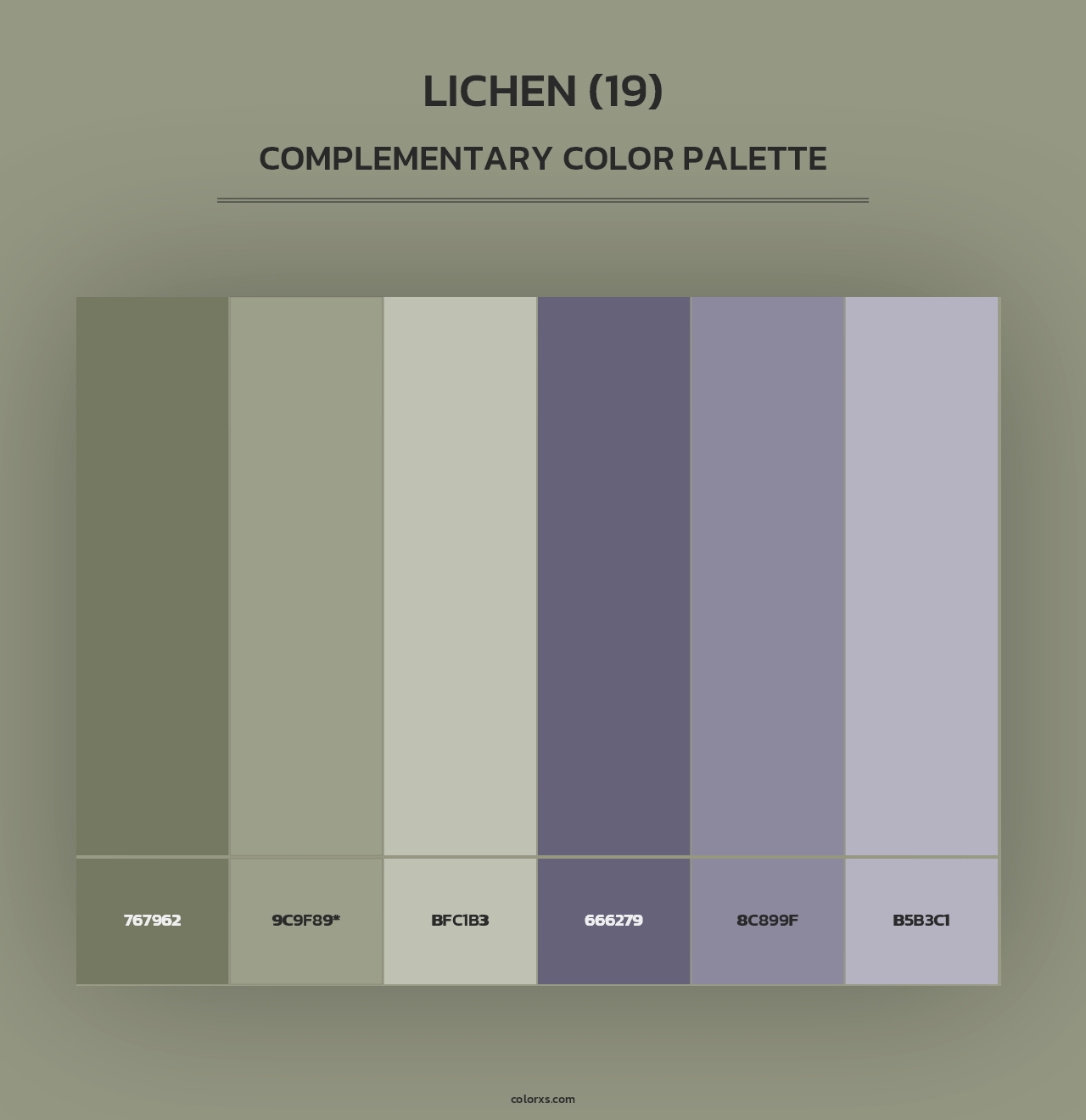 Lichen (19) - Complementary Color Palette