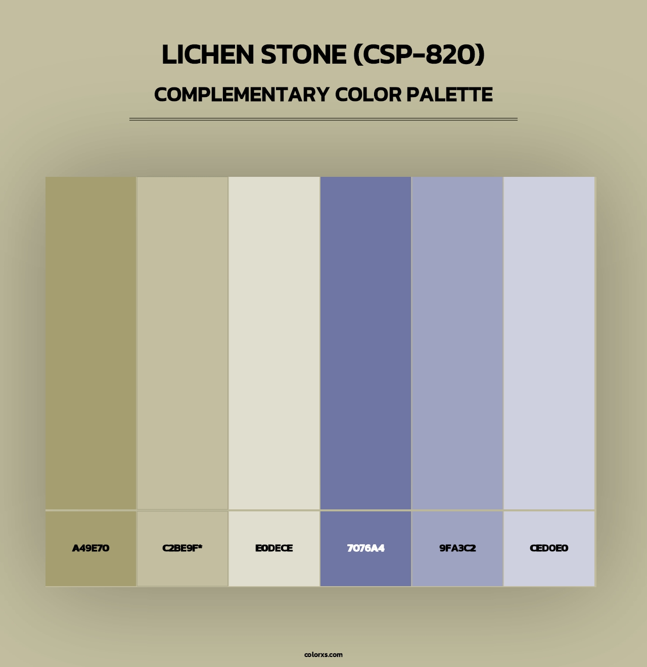 Lichen Stone (CSP-820) - Complementary Color Palette