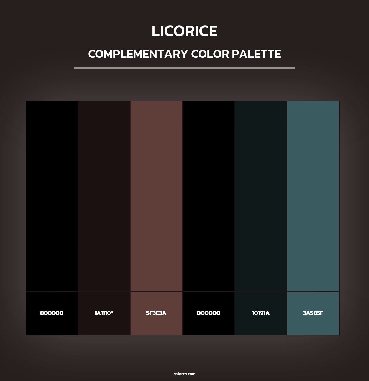 Licorice - Complementary Color Palette