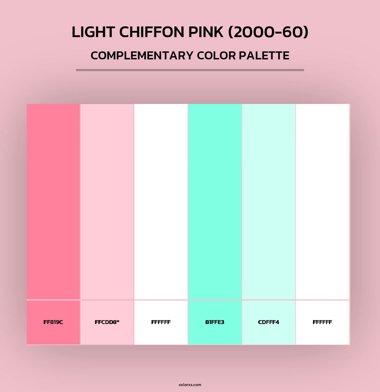 Light Chiffon Pink (2000-60) - Complementary Color Palette