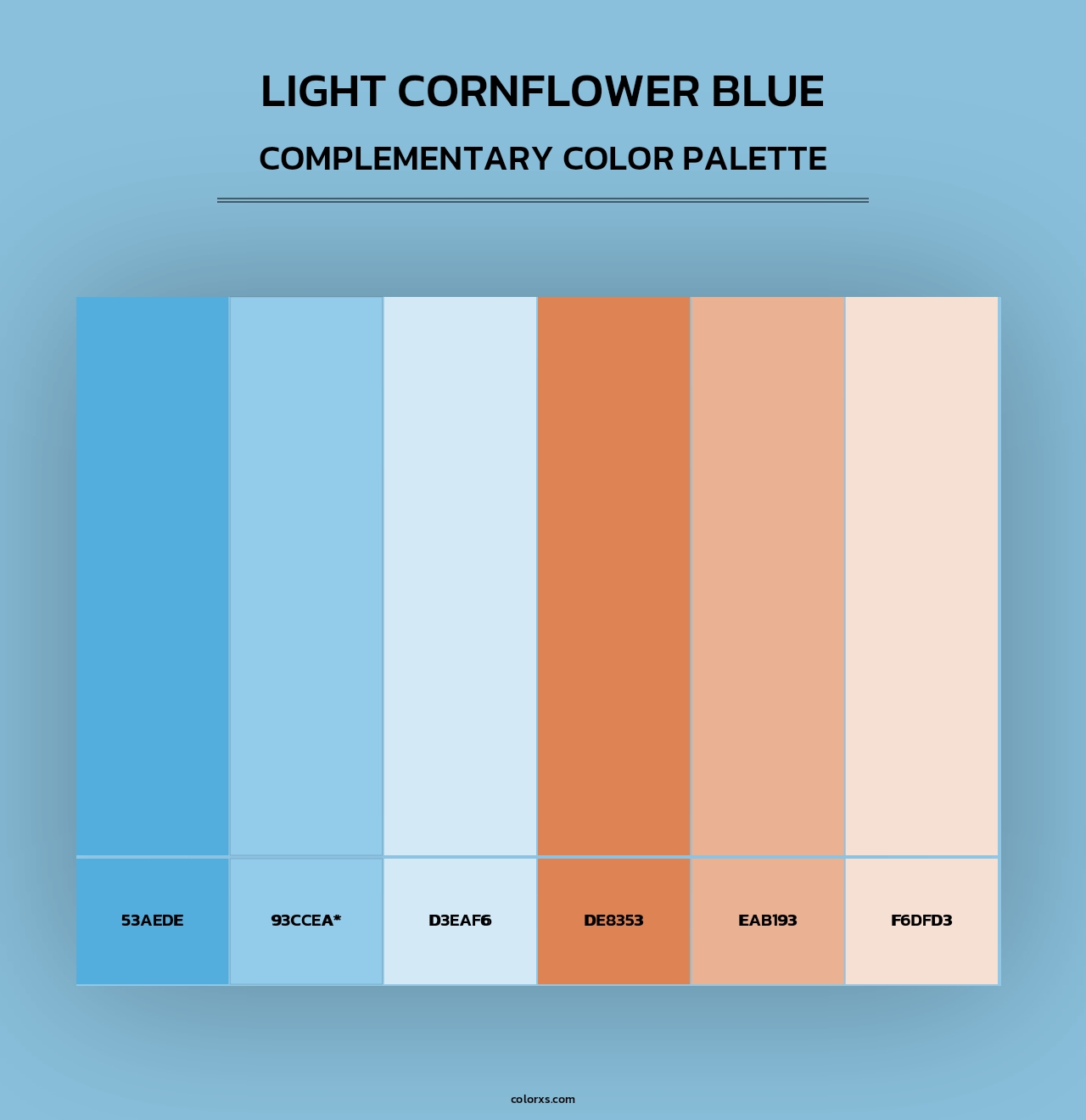 Light Cornflower Blue - Complementary Color Palette