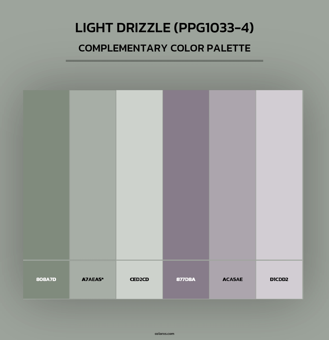 Light Drizzle (PPG1033-4) - Complementary Color Palette