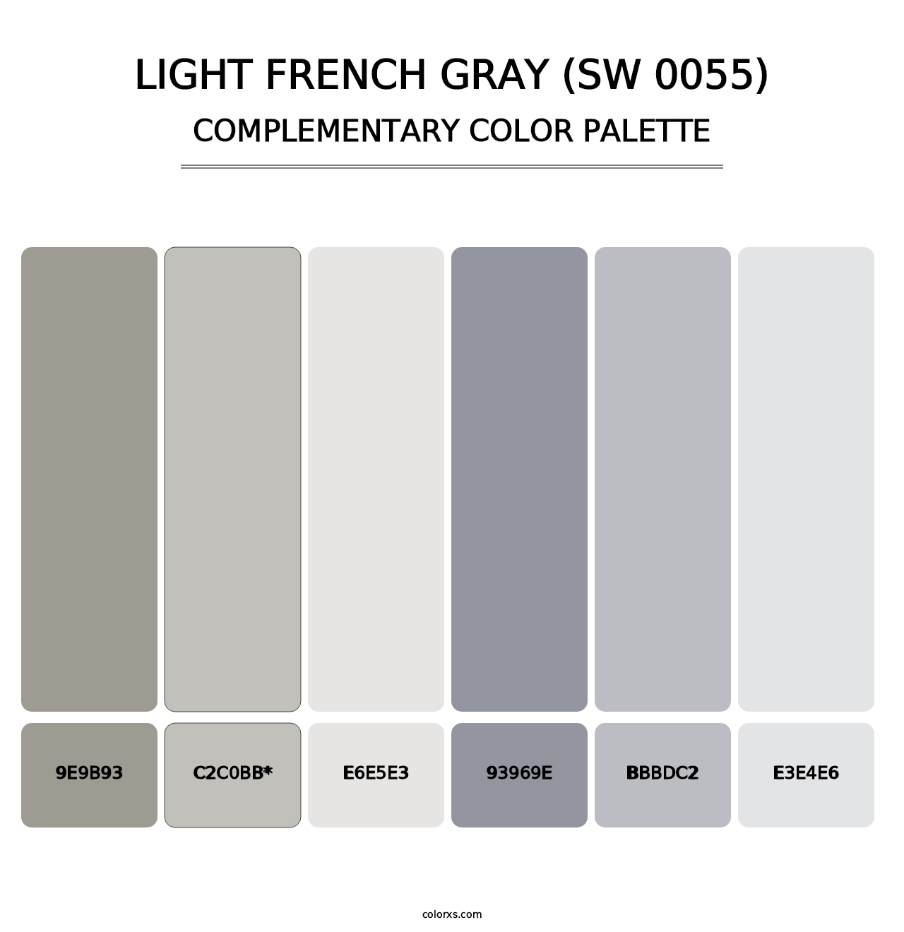 Light French Gray (SW 0055) - Complementary Color Palette