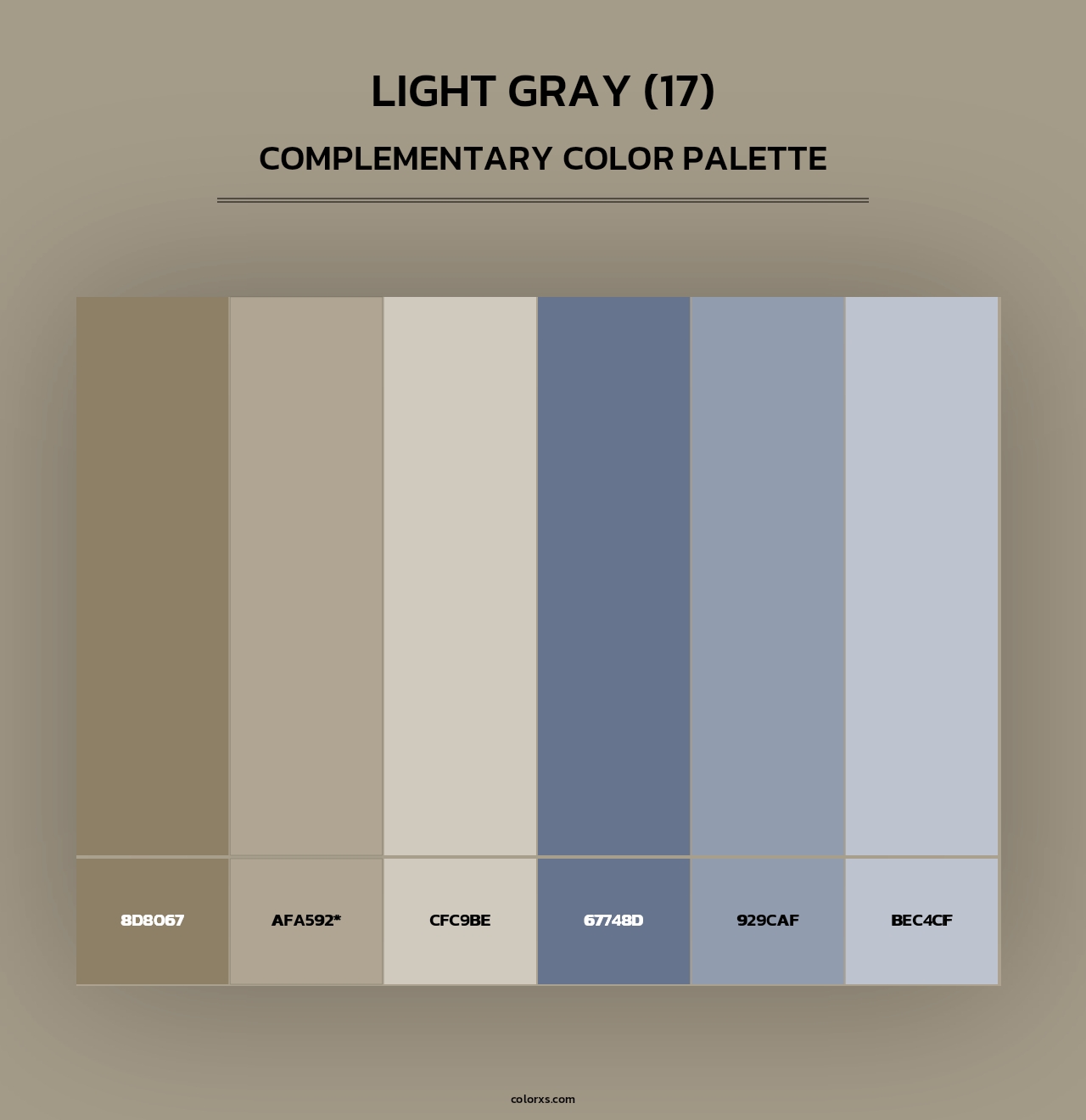 Light Gray (17) - Complementary Color Palette