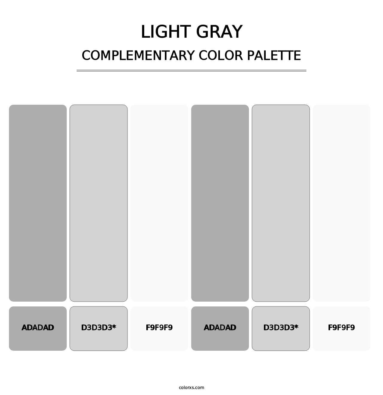 Light Gray - Complementary Color Palette