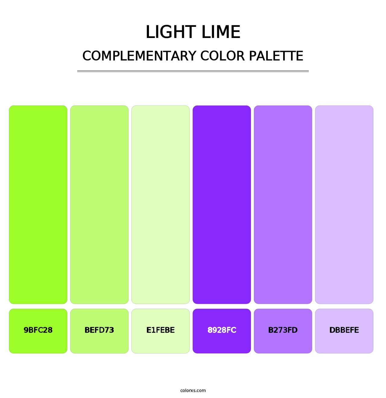 Light Lime - Complementary Color Palette