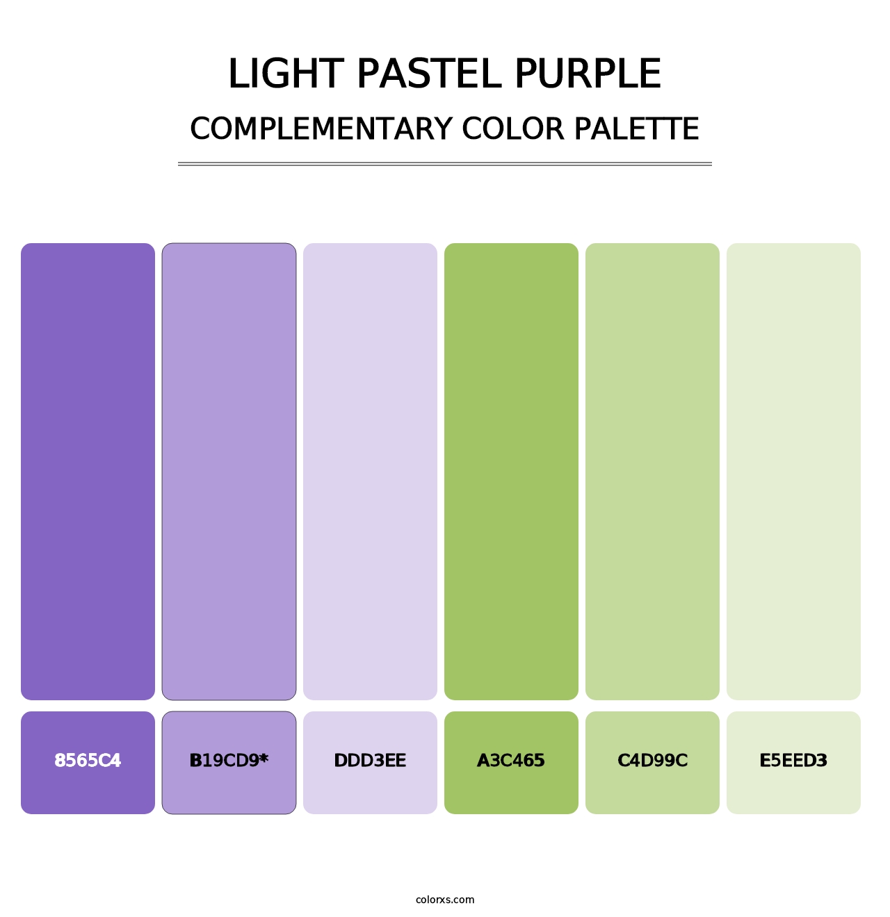 Light Pastel Purple - Complementary Color Palette