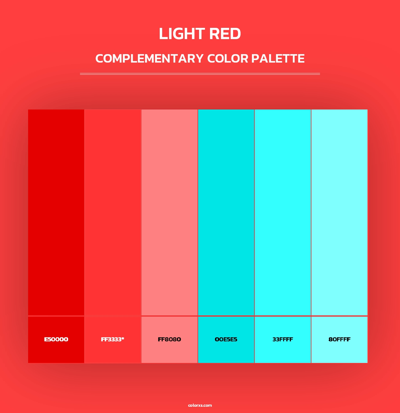 Light Red - Complementary Color Palette