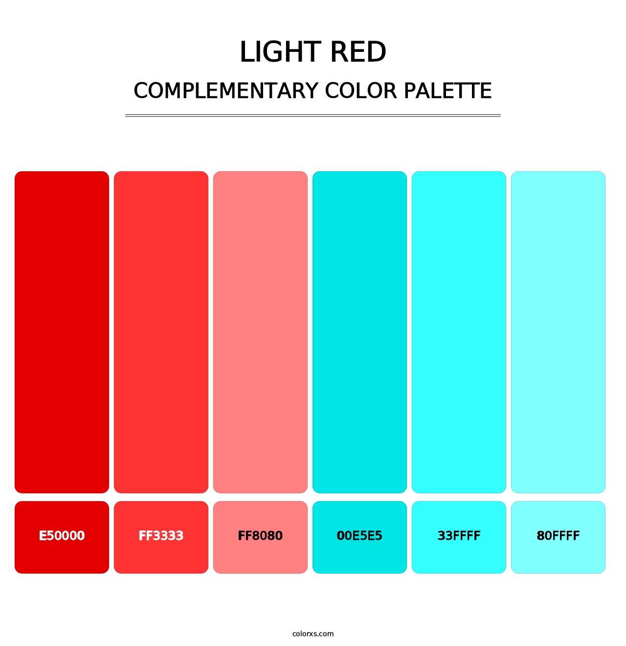 Light Red - Complementary Color Palette
