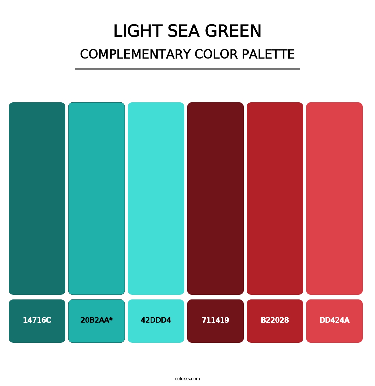 Light Sea Green - Complementary Color Palette