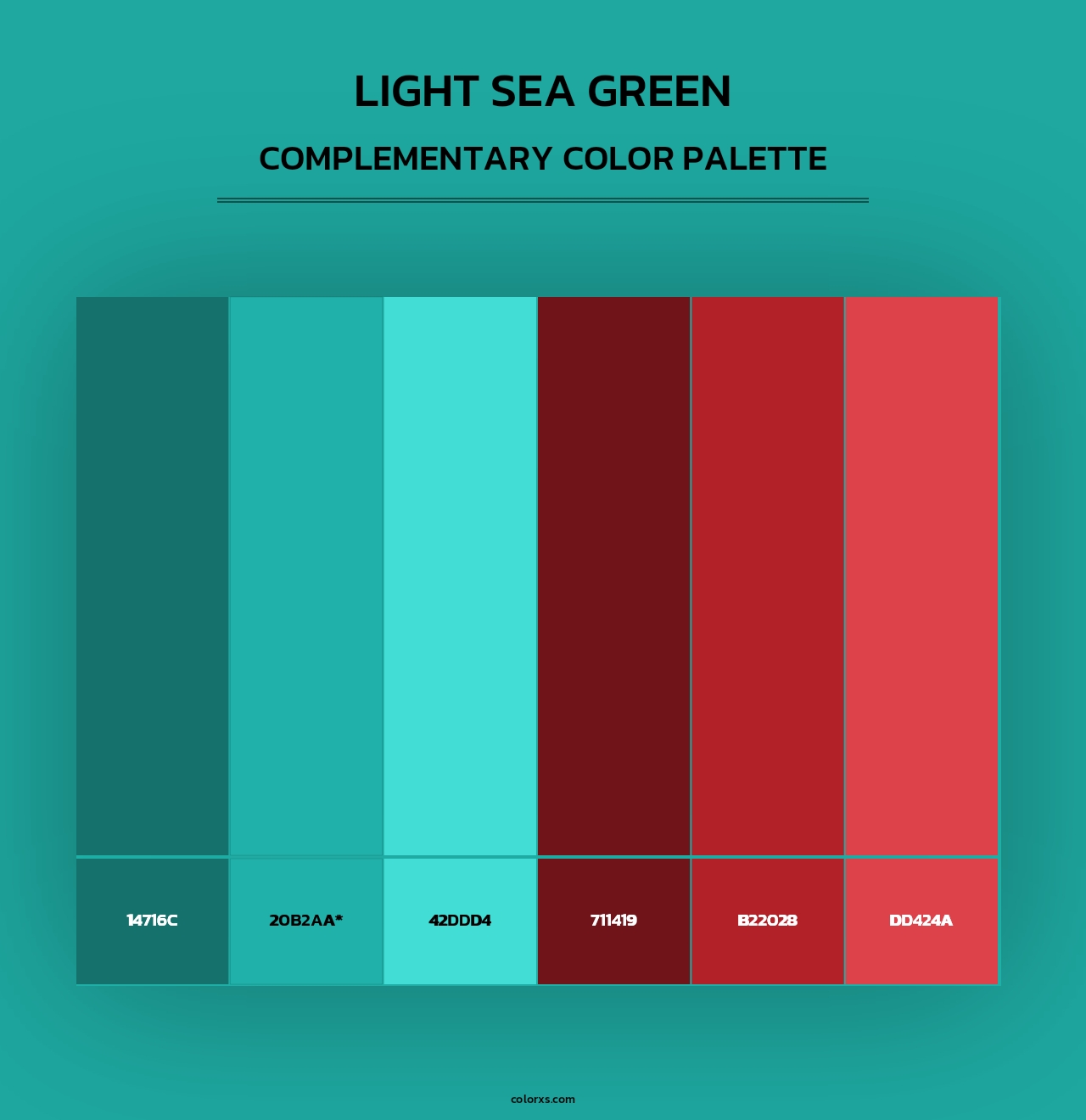 Light Sea Green - Complementary Color Palette