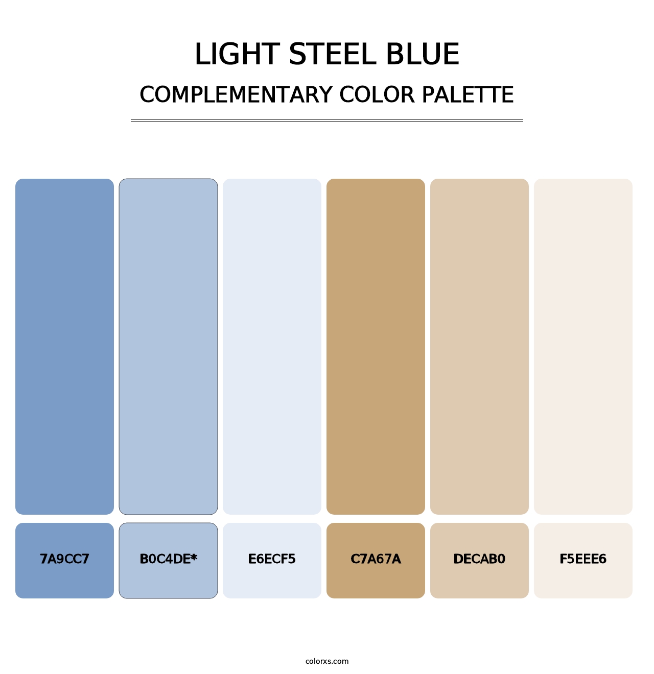 Light Steel Blue - Complementary Color Palette