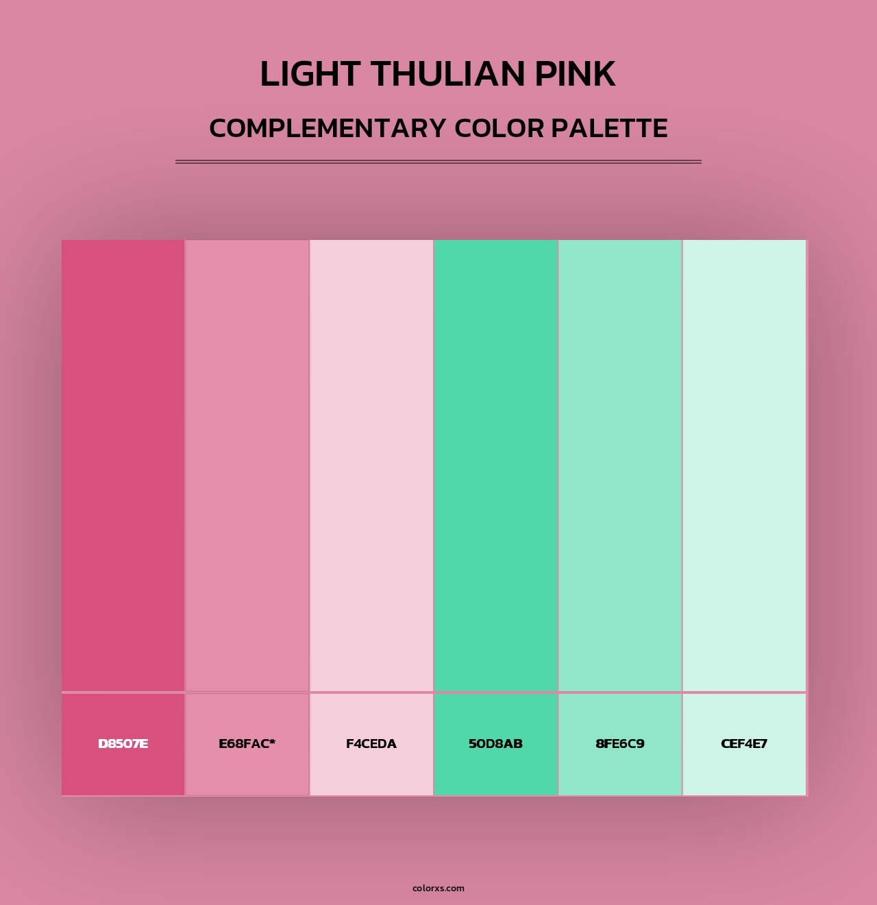 Light Thulian pink - Complementary Color Palette