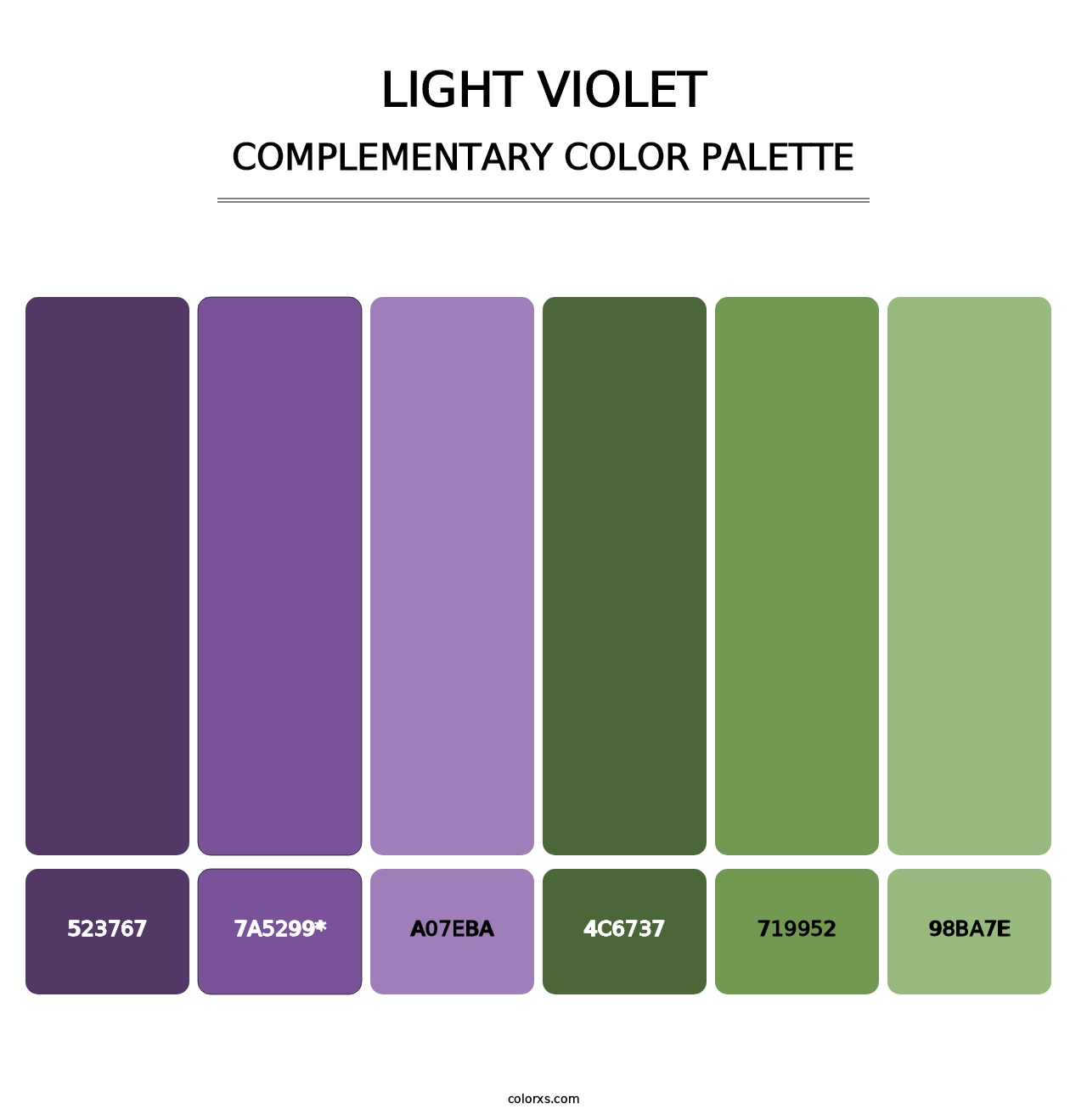 Light Violet - Complementary Color Palette
