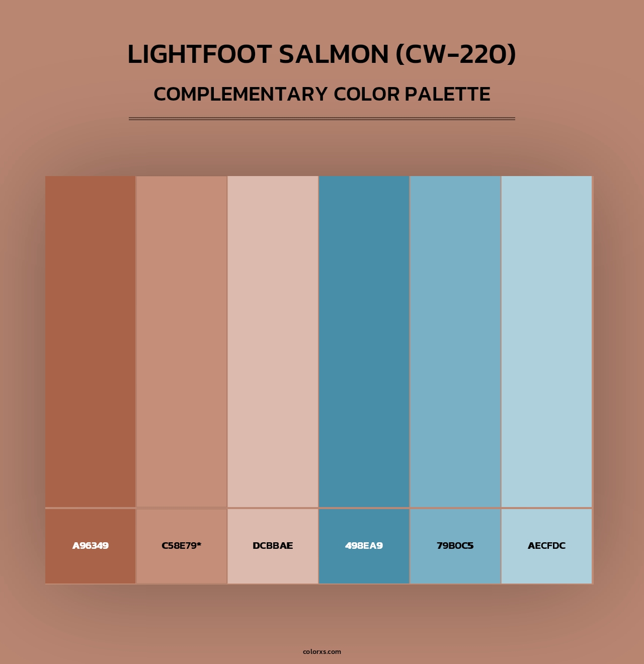 Lightfoot Salmon (CW-220) - Complementary Color Palette