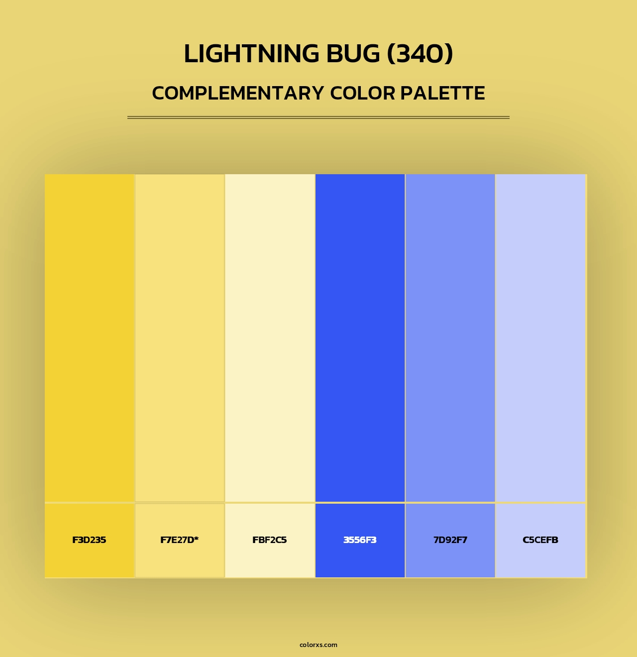 Lightning Bug (340) - Complementary Color Palette