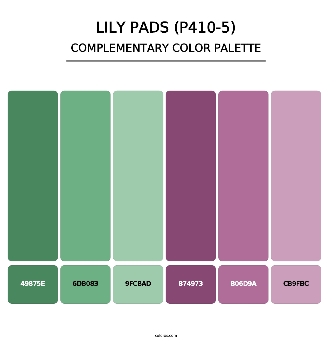 Lily Pads (P410-5) - Complementary Color Palette