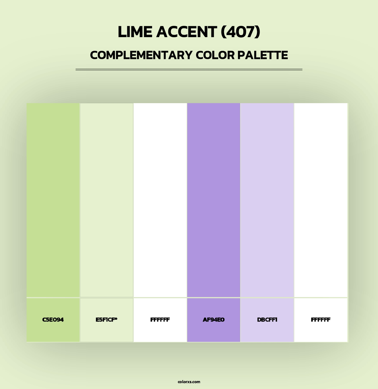 Lime Accent (407) - Complementary Color Palette