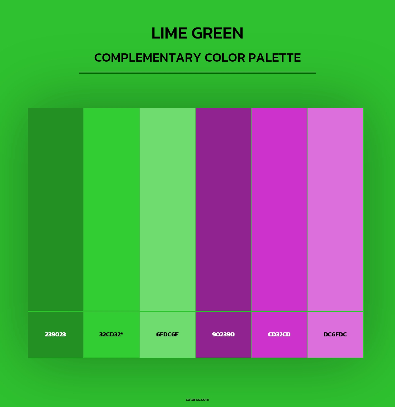 Lime Green - Complementary Color Palette