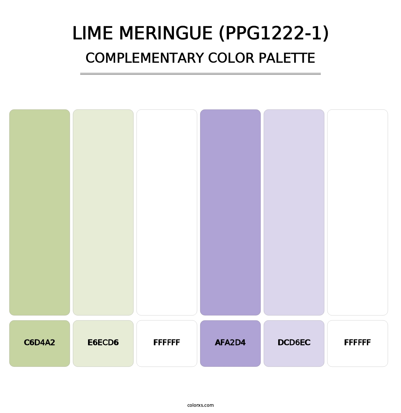 Lime Meringue (PPG1222-1) - Complementary Color Palette