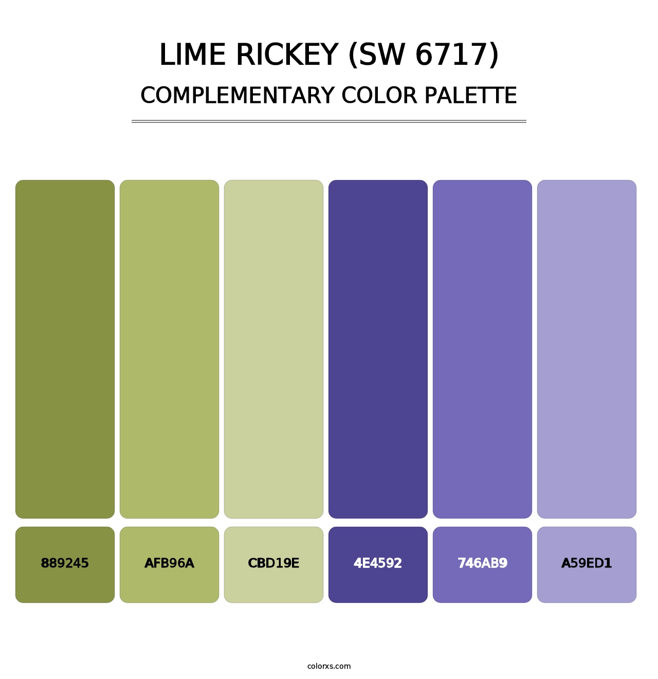 Lime Rickey (SW 6717) - Complementary Color Palette