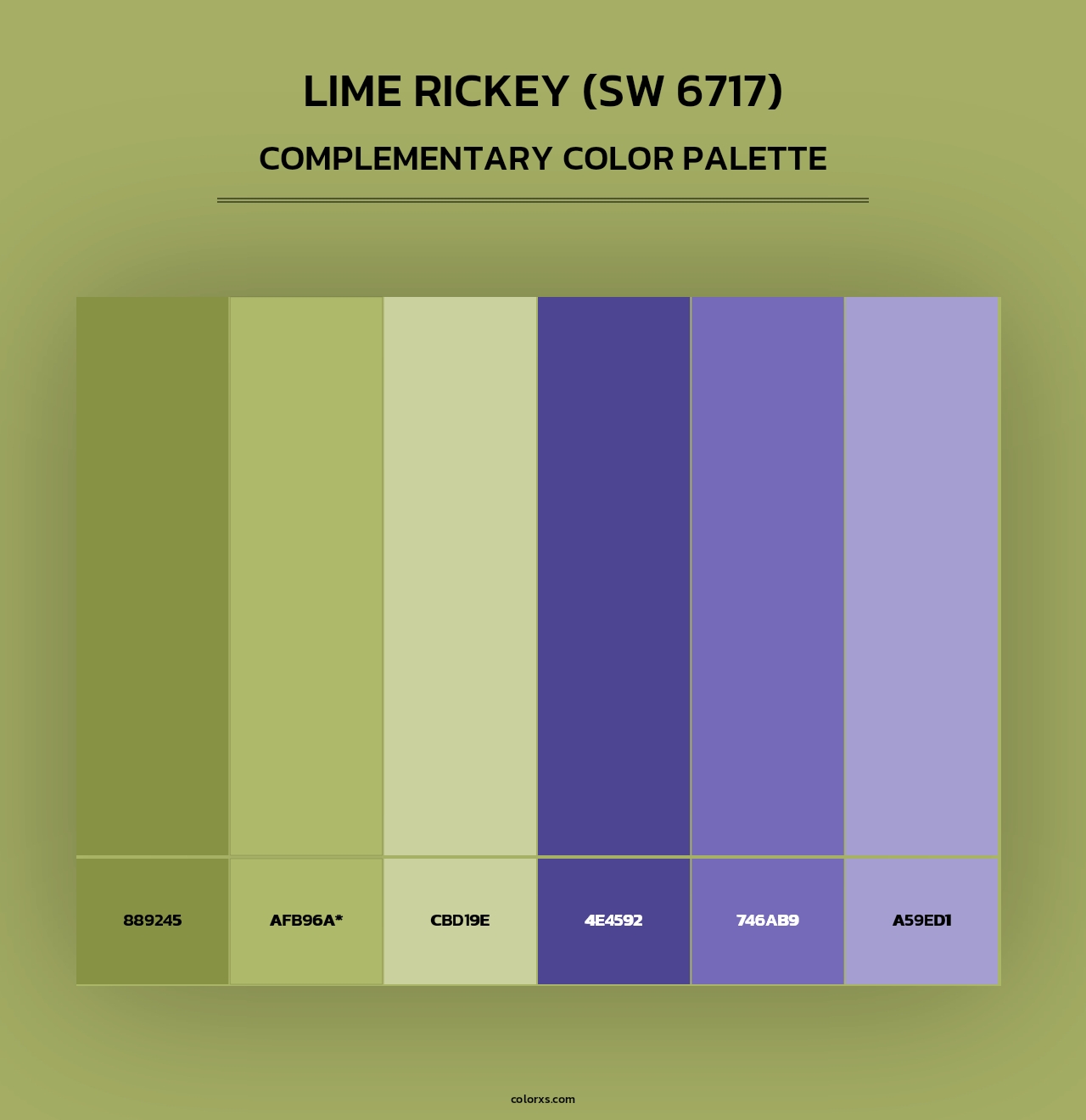 Lime Rickey (SW 6717) - Complementary Color Palette