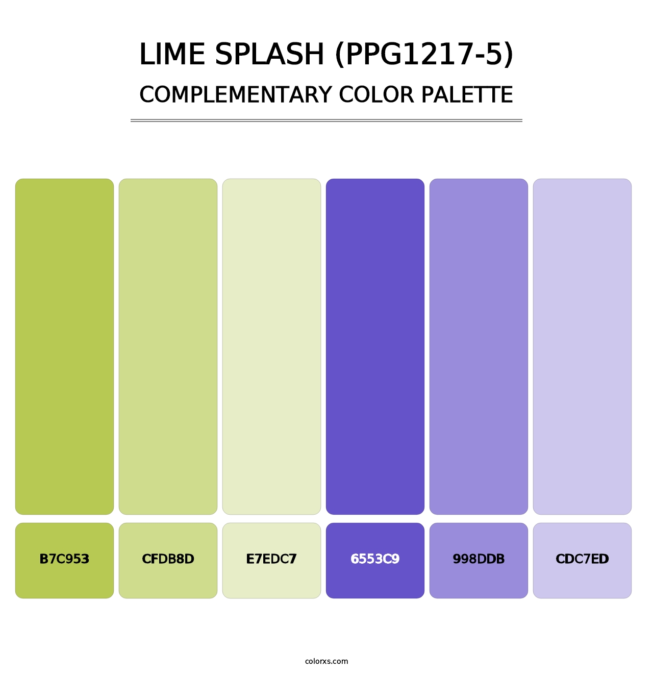 Lime Splash (PPG1217-5) - Complementary Color Palette