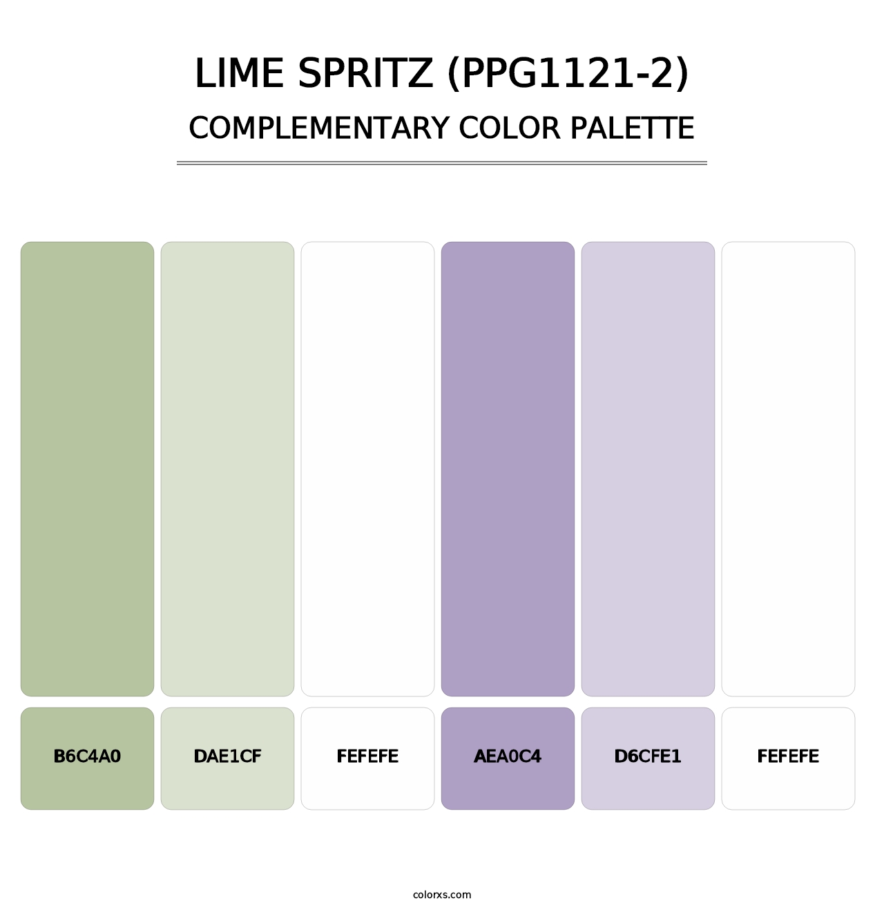 Lime Spritz (PPG1121-2) - Complementary Color Palette