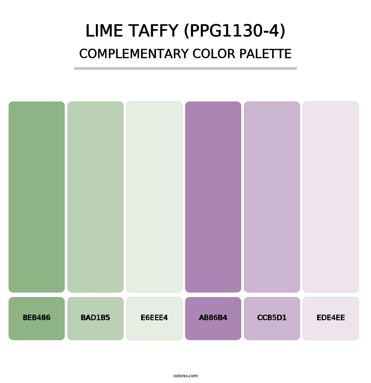 Lime Taffy (PPG1130-4) - Complementary Color Palette