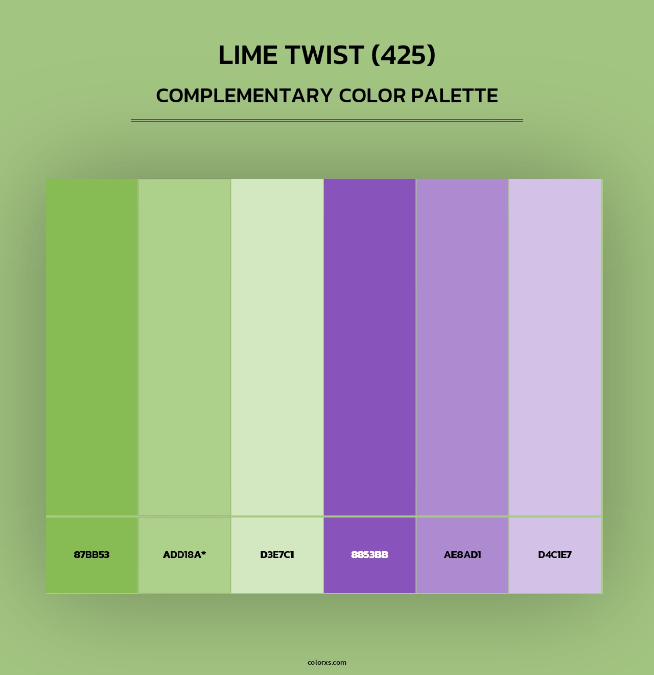 Lime Twist (425) - Complementary Color Palette
