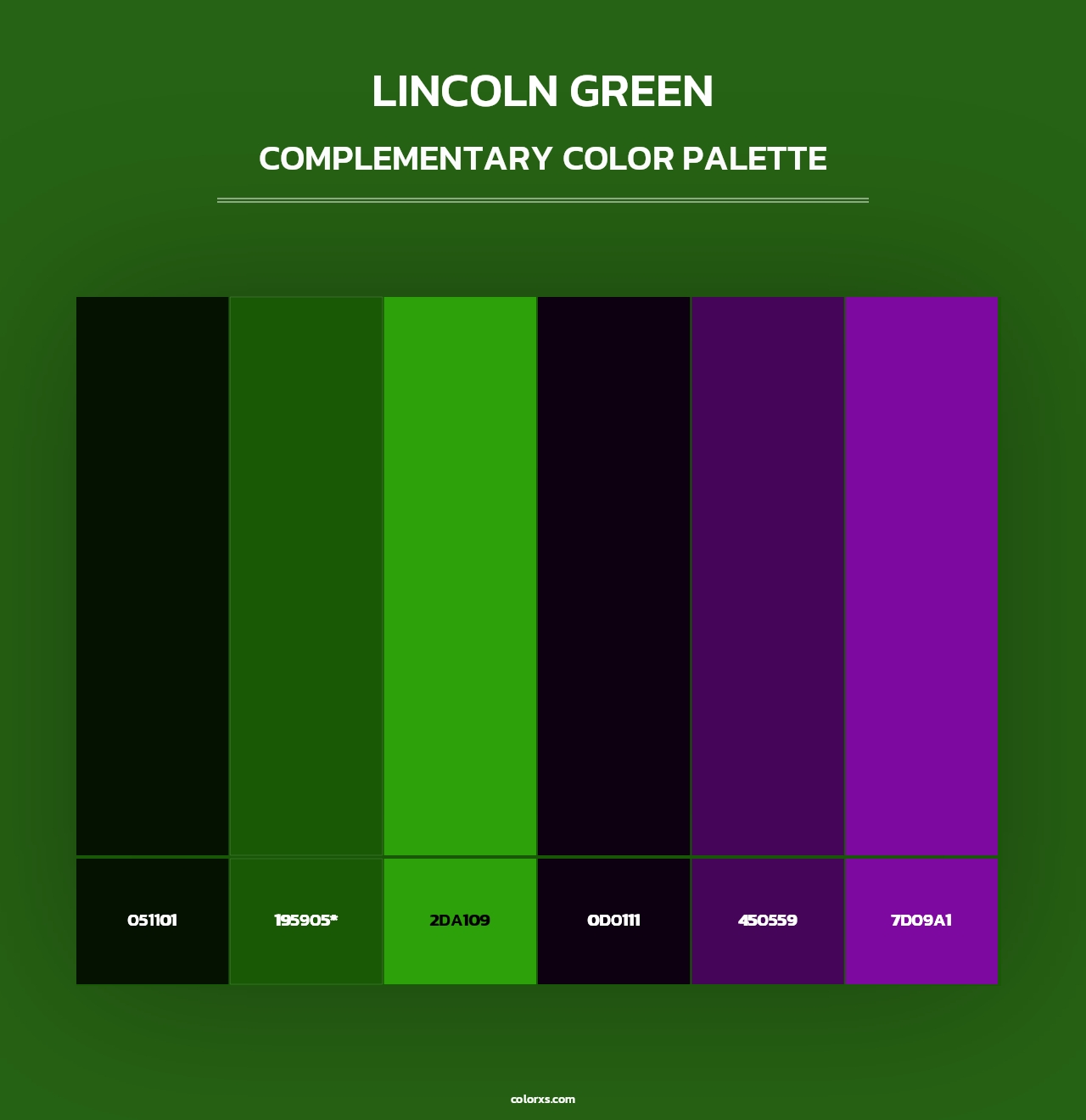 Lincoln Green - Complementary Color Palette