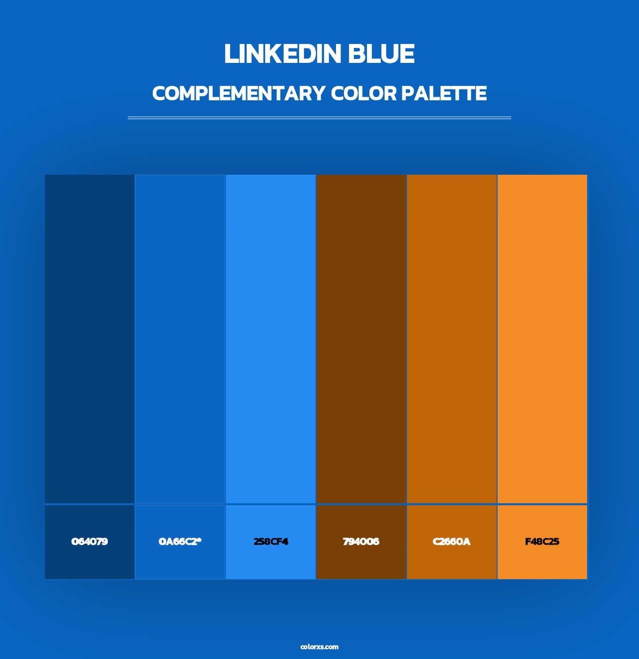 Linkedin Blue - Complementary Color Palette