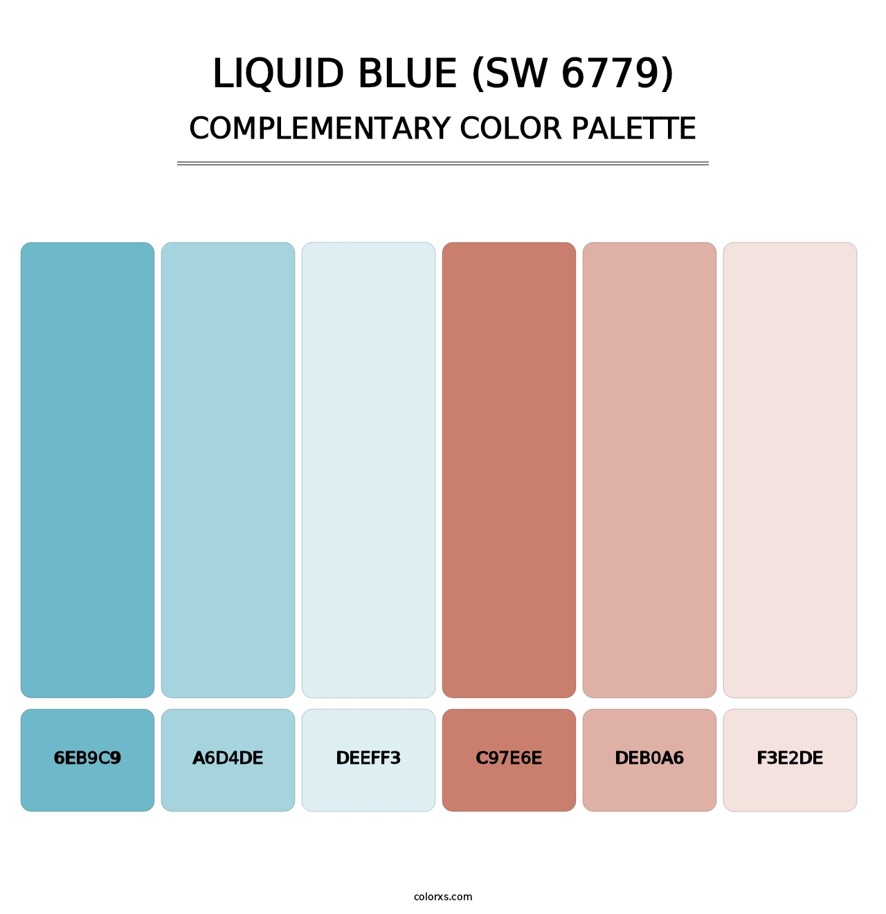 Liquid Blue (SW 6779) - Complementary Color Palette