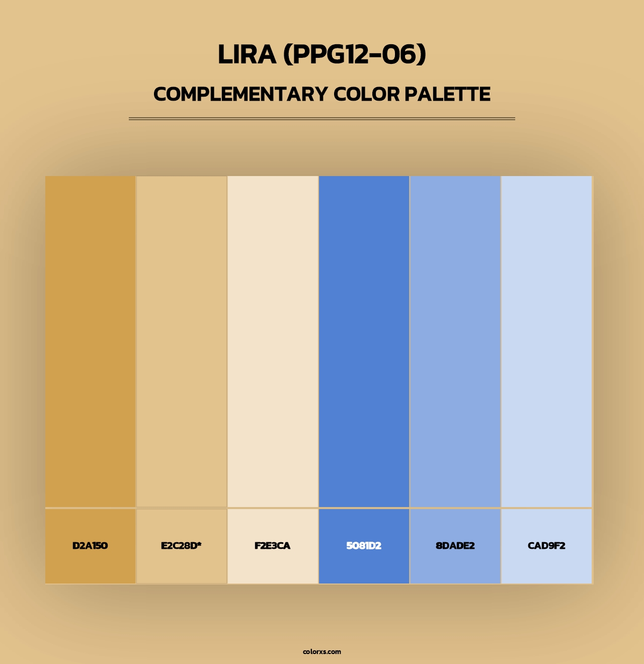 Lira (PPG12-06) - Complementary Color Palette