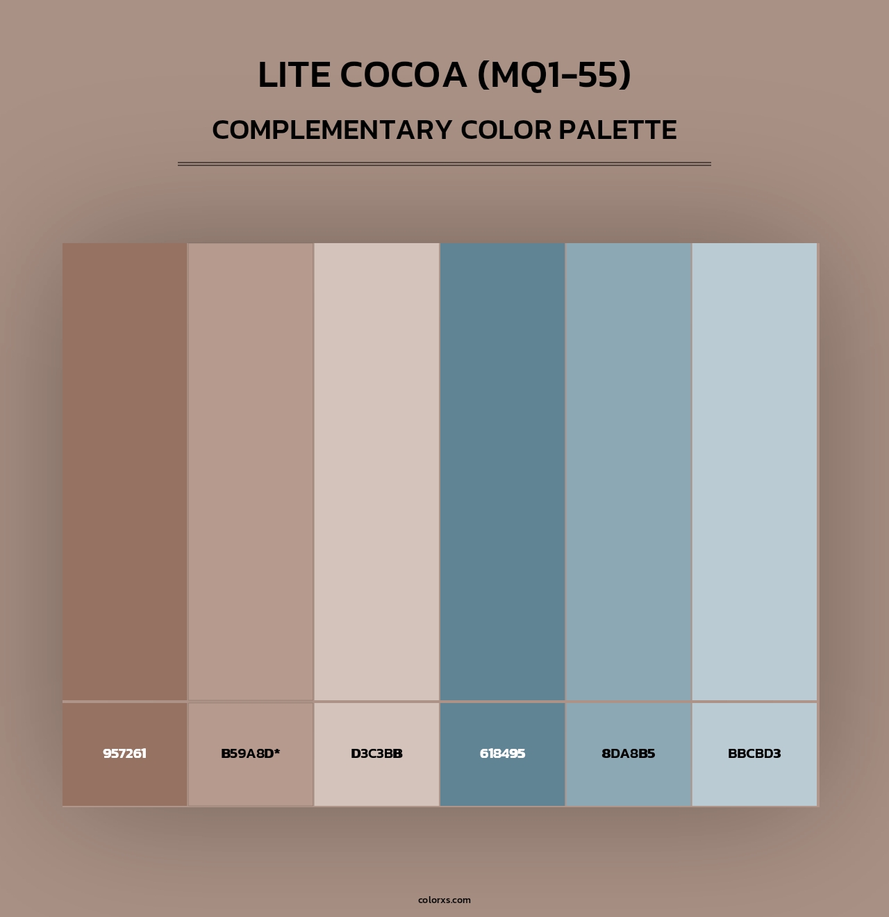 Lite Cocoa (MQ1-55) - Complementary Color Palette