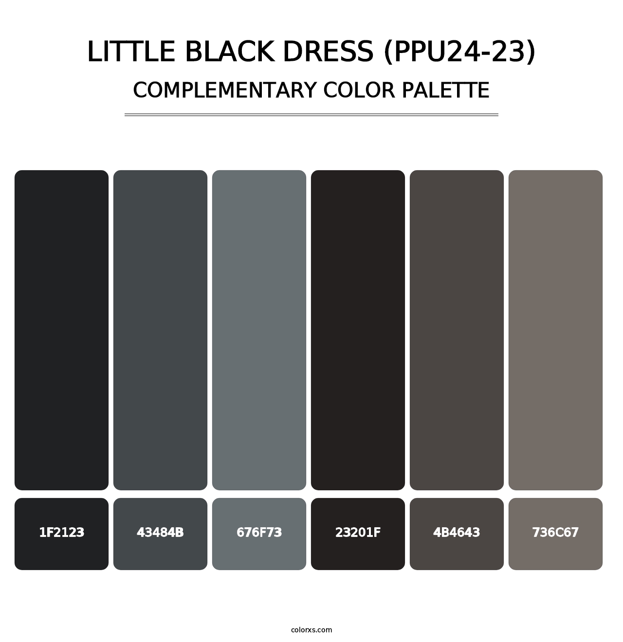 Little Black Dress (PPU24-23) - Complementary Color Palette