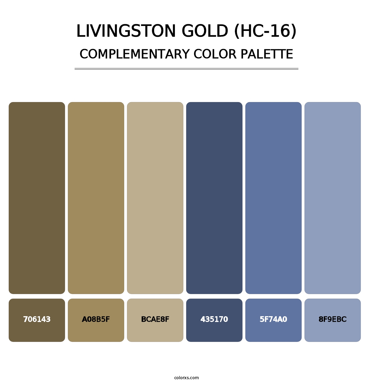 Livingston Gold (HC-16) - Complementary Color Palette